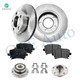 Set of 8 Rear 232mm Brake Disc Rotors-Ceramic Brake Pad Kit-Wheel Hub Bearing Assembly For 2005 Volkswagen Jetta