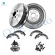 Set of 8 Rear 284mm Brake Drum-Wheel Hub Bearing Assembly-Drum Brake Shoe For 2009-2018 Toyota Corolla