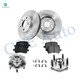 Set 8 Front 276.2mm Brake Disc Rotors-Ceramic Brake Pad Kit-Wheel Hub Bearing Assembly For 2006 2007 Pontiac G6