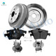 Set 8 Rear 271mm Brake Drum-Wheel Hub Bearing Assembly-Ceramic Brake Pad Kit For 2008 Chevrolet Cobalt Non-ABS