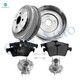Set 8 Rear 271mm Brake Drum-Wheel Hub Bearing Assembly-Ceramic Brake Pad Kit For 2008 Chevrolet Cobalt 4-Wheel ABS
