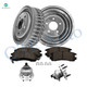 Set of 8 Rear 276.1mm Brake Drum-Wheel Hub Bearing Assembly-Ceramic Brake Pad Kit For 2003 2004 Oldsmobile Alero