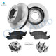 Set of 8 Front 353mm Brake Disc Rotors-Wheel Bearing-Ceramic Brake Pad Kit For 2006-2008 Dodge RAM 1500 5 Stud Wheel