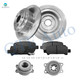 Set of 8 Rear 289.7mm Brake Disc Rotors-Wheel Hub Bearing Assembly-Ceramic Brake Pad Kit For 2000-2004 Subaru Legacy