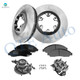 Set of 8 Front 280mm Brake Disc Rotors-Wheel Hub Bearing Assembly-Ceramic Brake Pad Kit For 2006 Isuzu i-280