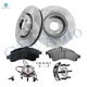 Set of 8 Front 325mm Brake Disc Rotors-Wheel Bearing-Ceramic Brake Pad Kit For 2002-2005 GMC Envoy XL
