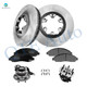 Set of 8 Front 280mm Brake Disc Rotors-Wheel Hub Bearing Assembly-Ceramic Brake Pad Kit For 2006 Isuzu i-280 Base