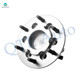 Set 8 Front 280mm Brake Disc Rotors-Wheel Hub Bearing Assembly-Ceramic Brake Pad Kit For 2004-2008 Chevrolet Colorado