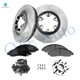 Set of 8 Front 280mm Brake Disc Rotors-Wheel Hub Bearing Assembly-Ceramic Brake Pad Kit For 2004-2006 GMC Canyon RWD