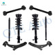 Set of 8 Front Lower Control Arm Ball Joint-Quick Complete Strut-Coil Spring Assembly-Rear Lower Forward Control Arm-Shock Absorber For 2009 2010 Ford Edge