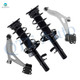Set of 4 Front Lower Control Arm Ball Joint-Quick Complete Strut-Coil Spring Assembly For 2014-2018 Ford Focus