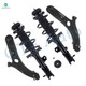 Set of 4 Front Lower Control Arm Ball Joint-Quick Complete Strut-Coil Spring Assembly For 2012-2017 Hyundai Accent