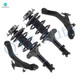 Set of 4 Front Lower Control Arm Ball Joint-Quick Complete Strut-Coil Spring Assembly For 2001-2006 Hyundai Elantra