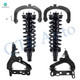 Set of 6 Front Upper Control Arm-Lower Control Arm Ball Joint-Quick Complete Strut-Coil Spring Assembly For 2004-2006 GMC Envoy XL