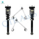 Set of 4 Front Upper Control Arm Ball Joint-Quick Complete Strut-Coil Spring Assembly For 2002-2005 Ford Thunderbird