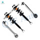 Set of 4 Front Upper Forward Control Arm Ball Joint-Quick Complete Strut-Coil Spring Assembly For 2002-2007 Audi A4 Quattro