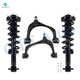 Set of 4 Front Upper Control Arm Ball Joint-Quick Complete Strut-Coil Spring Assembly For 2018-2022 Ford Expedition