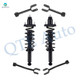 Set of 6 Rear Lower Forward-Upper Control Arm-Quick Complete Strut-Coil Spring Assembly For 2011-2014 Chrysler 200