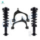 Set of 4 Front Upper Control Arm Ball Joint-Quick Complete Strut-Coil Spring Assembly For 2018-2022 Ford Expedition 4WD