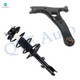 Front Left Lower Control Arm-Quick Complete Strut-Coil Spring Assembly For 2001-2005 Toyota RAV4 FWD
