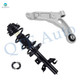 Front Left Lower Control Arm-Quick Complete Strut-Coil Spring Assembly For 2014-2018 Jeep Cherokee AWD