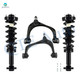 Set of 4 Front Upper Control Arm Ball Joint-Quick Complete Strut-Coil Spring Assembly For 2015-2020 Ford F-150 4WD