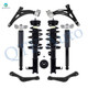Set of 8 Front Lower Control Arm Ball Joint-Quick Complete Strut-Coil Spring Assembly-Rear Upper Control Arm-Complete Shock Absorber Kit For 2014-2018 Chevrolet Impala