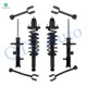 Set of 8 Front Lower Control Arm-Suspension Strut Assembly-Rear Lower Forward Control Arm-Quick Complete Strut-Coil Spring Assembly For 2011-2014 Chrysler 200