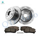 Set of 6 Rear 303mm Brake Disc Rotors-Ceramic Brake Pad Kit For 2012-2015 Chevrolet Captiva Sport