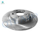 Set of 6 Rear 297.7mm Brake Disc Rotors-Ceramic Brake Pad Kit For 2003 2004 Cadillac Seville