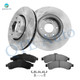 Set of 6 Front 325mm Brake Disc Rotors-Ceramic Brake Pad Kit For 2004 2005 Buick Rainier