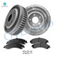 Set of 6 Rear 305mm Brake Drum-Ceramic Brake Pad Kit For 2000 Chevrolet Tahoe