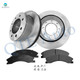 Set of 6 Rear 330mm Brake Disc Rotors-Ceramic Brake Pad Kit For 2009-2016 GMC Savana 3500