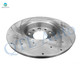 Set of 6 Rear 278mm Drilled Slotted Brake Rotors-Ceramic Brake Pad Kit For 2016-2020 Fiat 500X