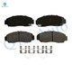 Set of 6 Front 282mm Brake Disc Rotors-Ceramic Brake Pad Kit For 2003-2007 Honda Accord
