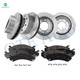 Set of 12 Front 325.2mm-Rear 330mm Brake Disc Rotors-Ceramic Brake Pad Kit For 2006 2008-2013 Chevrolet Suburban 2500
