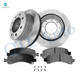 Set of 6 Rear 330mm Brake Disc Rotors-Ceramic Brake Pad Kit For 2003-2017 Chevrolet Express 3500