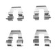 Set of 6 Rear 276.1mm Brake Drum-7387-D814 Ceramic Brake Pad Kit For 2002-2005 Chevrolet Venture
