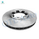 Set of 6 Front 282.5mm Brake Disc Rotors-Ceramic Brake Pad Kit For 2003 2004 Nissan Frontier