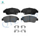 Set of 12 Front 261.5mm-Rear 238mm Brake Disc Rotors-Ceramic Brake Pad Kit For 1993-1995 Honda Civic EX