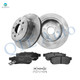Set 6 Rear 238mm Brake Disc Rotors-Ceramic Brake Pad Kit For 1992-2001 Acura Integra