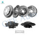 Set of 12 Front 262mm Brake Disc Rotors-Ceramic Brake Pad Kit-Rear 250mm Brake Drum-Ceramic Brake Pad Kit For 2006-2011 Honda Civic