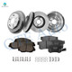 Set of 12 Front 282mm Brake Disc Rotors-Ceramic Brake Pad Kit-Rear 250mm Brake Drum-Ceramic Brake Pad Kit For 2013 2015 Honda Civic