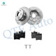 Set of 6 Rear 290mm Brake Disc Rotors-Ceramic Brake Pad Kit For 2006-2008 Mercedes-Benz SLK280