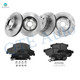 Set of 12 Front 239mm-Rear 238mm Brake Disc Rotors-Ceramic Brake Pad Kit For 1993 1994 1997 Honda Civic Del Sol Si