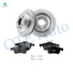 Set of 6 Rear 330mm Brake Disc Rotors-D1095 7874 Ceramic Brake Pad Kit For 2006-2009 Jaguar XJR