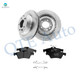 Set of 6 Rear 330mm Brake Disc Rotors-Ceramic Brake Pad Kit For 2010 2011 2013 Jaguar XJ