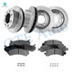 Set of 12 Front 325.2mm-Rear 330mm Brake Disc Rotors-Ceramic Brake Pad Kit For 2003-2007 GMC Savana 2500