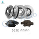 Set of 12 Front 278mm Brake Disc Rotors-Ceramic Brake Pad Kit-Rear 280.8mm Brake Disc Rotors-Ceramic Brake Pad Kit For 2003 Pontiac Bonneville