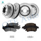 Set of 12 Front 304.6mm-Rear 330mm Brake Disc Rotors-Ceramic Brake Pad Kit For 2004 GMC Sierra 1500 Heavy Duty